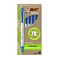 BIC Ecolutions Clic Stic Retractable Ballpoint Pens, Medium Point, Blue Ink, Dozen (CSEM11BE)