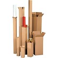 10Lx10Wx48H(D) Single-Wall Tall Corrugated Boxes; Brown, 20 Boxes/Bundle