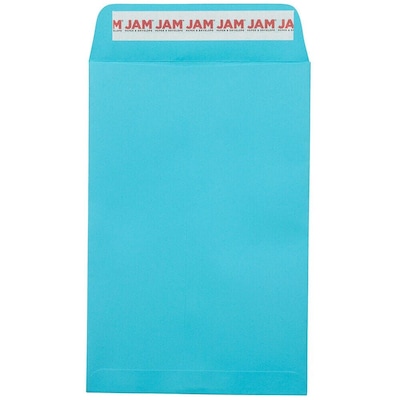 JAM Paper Self Seal Catalog Envelope, 6 x 9, Blue, 100/Pack (187947509D)
