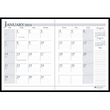2024 House of Doolittle 8.5 x 11 Monthly Appointment Book, Black (260-02-24)