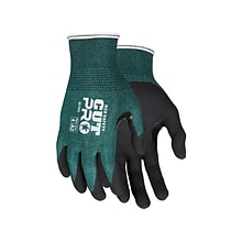 MCR Safety Cut Pro Hypermax Fiber/Nitrile Work Gloves, Medium, A2 Cut Level, Green/Black, Pair (9678