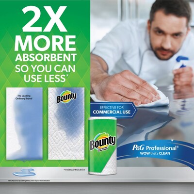 Bounty Essentials Select-A-Size Paper Towels, 2-ply, 104 Sheets/Roll, 12 Rolls/Pack (74647)