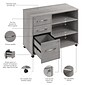 Bush Business Furniture Hustle Office Storage Cabinet with Wheels, Platinum Gray (HUF140PG)