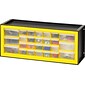 Iris 26-Drawer Desktop Storage Cabinet, Black/Yellow (500175)