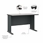 Bush Business Furniture Cubix 48"W Desk, Slate/White Spectrum (WC8448A)