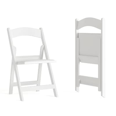 Flash Furniture Resin Folding Chair, White, Set of 2 (2LEL1WHITE)