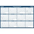 2024-2025 House of Doolittle 37 x 24 Academic Yearly Wet-Erase Wall Calendar, Reversible, White/Bl