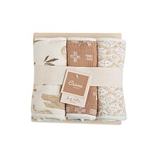 Baby Crane Kendi Muslin Burp Cloth, 3 Pieces (BC-120BCS)