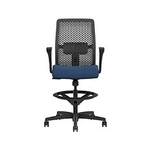 HON Ignition 2.0 ReActiv Back Vinyl Upholstered Seat Task Chair with Lumbar Support, Black/Blue (HIT