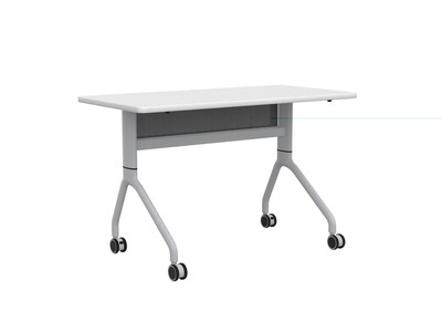 Safco Rumba Training Room Table, 24 x 48, Designer White (RBA4824FLSLDSWT)