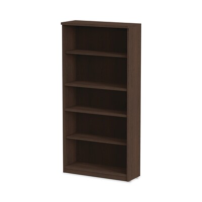 Alera Valencia Series Bookcase, Five-Shelf, 31 3/4w X 14d X 65h, Espresso (ALEVA636632ES)