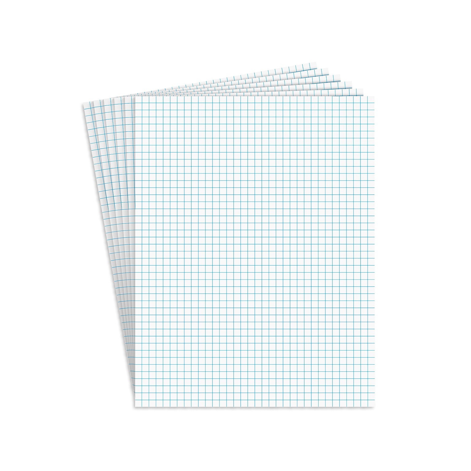 Staples® Notepads, 8.5 x 11, Graph Ruled, White, 50 Sheets/Pad, 6 Pads/Pack (ST57333)