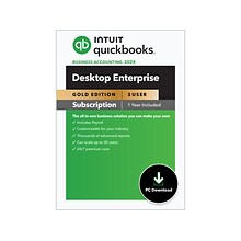 QuickBooks Desktop Enterprise Gold 2024 for 3 Users, 1-Year Subscription, Windows, Download (5102312