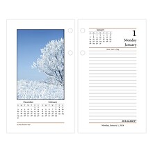 2024 AT-A-GLANCE 6 x 3.5 Photographic Loose-Leaf Desk Calendar Refill, Multicolor (E417-50-24)