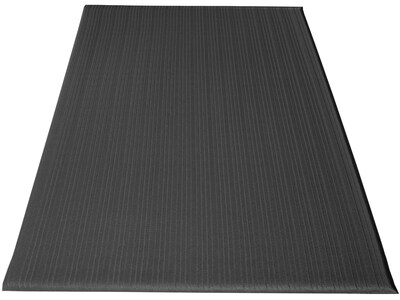 Crown Mats Tuff-Spun Foot-Lover Anti-Fatigue Mat, 24 x 36, Black (FL 2436BK)