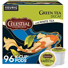 Celestial Seasonings Decaf Green Tea, Keurig K-Cup Pod, 24 Pods/Pack, 4 Packs/Carton (14737CT)