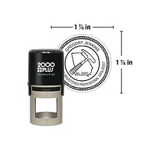 2000 Plus® PrintPro™ R50 Self-Inking Round Notary Stamp, 1-7/8 diameter