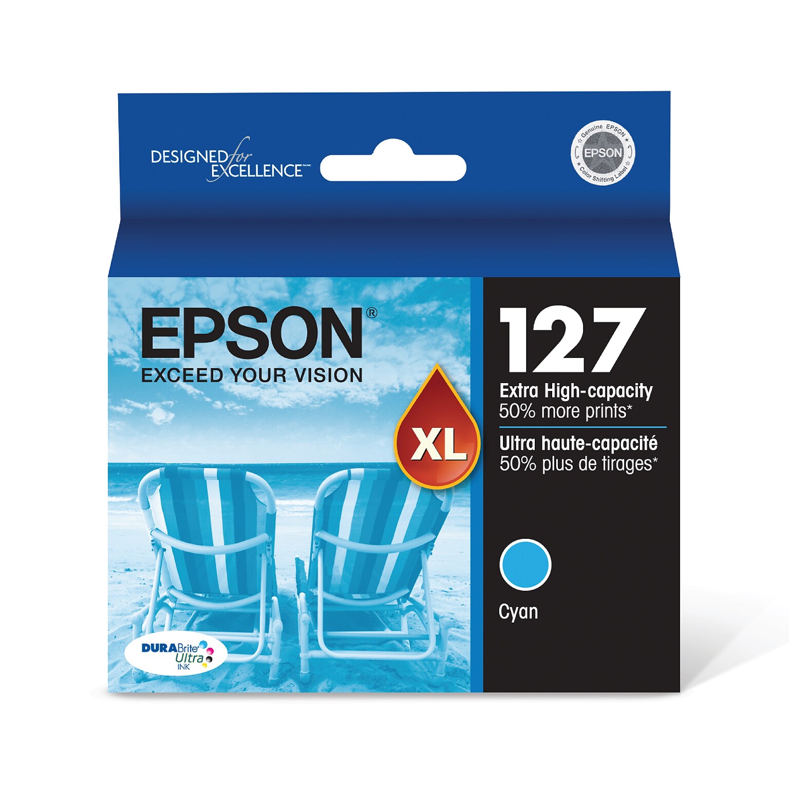 Epson T127 Cyan Extra High Yield Ink   Cartridge