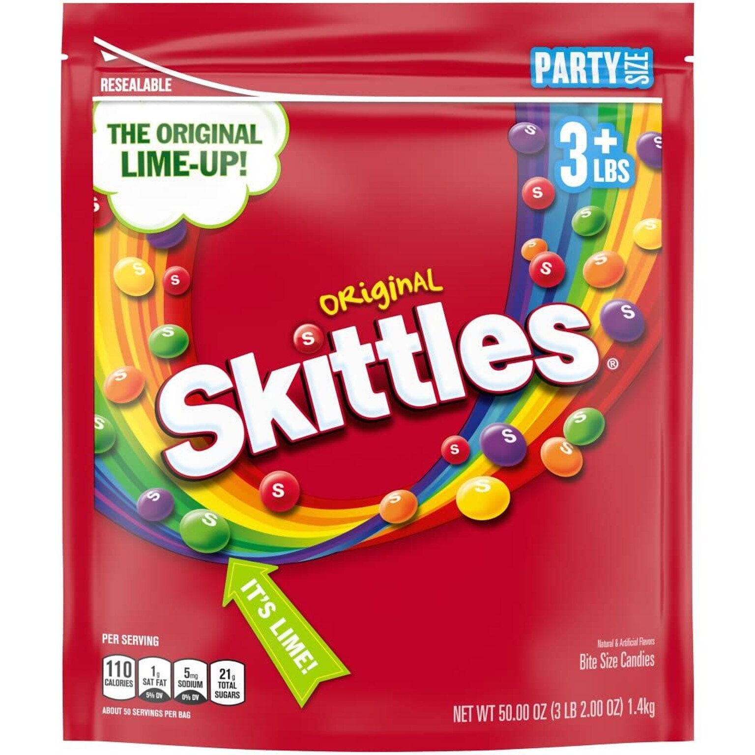 Skittles Original Fruit Flavored Candy, 50 oz. (WMW28092)
