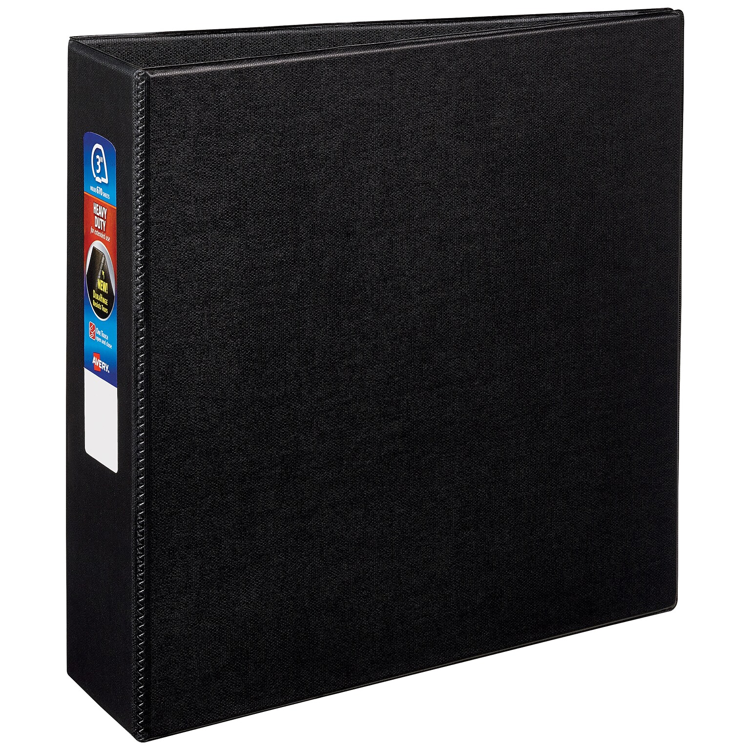 Avery Heavy Duty 3 3-Ring Non-View Binders, D-Ring, Black (79-983)