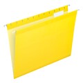 Pendaflex Reinforced Hanging File Folders, 1/5 Tab, Letter Size, Yellow, 25/Box (PFX 4152 1/5 YEL)