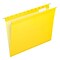 Pendaflex Reinforced Hanging File Folders, 1/5 Tab, Letter Size, Yellow, 25/Box (PFX 4152 1/5 YEL)