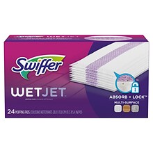 Swiffer WetJet Spray Mop Multi-Surface Floor Cleaner Pad Refill, 24 Count (PGC 08443)