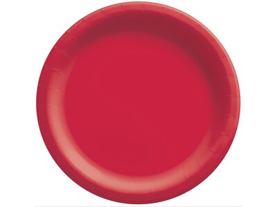 Amscan 6.75 Paper Plate, Red, 50 Plates/Pack, 4 Packs/Set (640011.40)