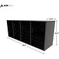 AdirOffice 500 Series 24 Compartment Literature Organizer with Mesh Desktop Organizer, 39.3" x 11.8", Black (500-24-BLK-PKG)