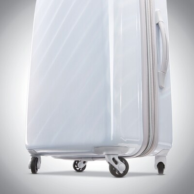 American Tourister Moonlight ABS/Polycarbonate Hardside Luggage, Iridescent White (92506-8437)