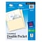 Avery Double Pocket Paper Dividers, Untabbed, Manila, 5 Dividers/Pack (03075)