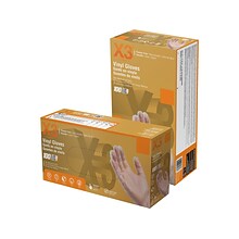 Ammex Professional X3 Vinyl Gloves, Medium, Powder/Latex Free, Clear, 100/Box (GPX344100)