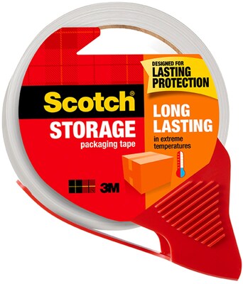 Scotch Long Lasting Storage Packing Tape with Dispenser, 1.88 x 38.2 yds., Clear (3651C/3650S-RD)