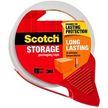 Scotch Long Lasting Storage Packing Tape with Dispenser, 1.88 x 38.2 yds., Clear (3651C/3650S-RD)