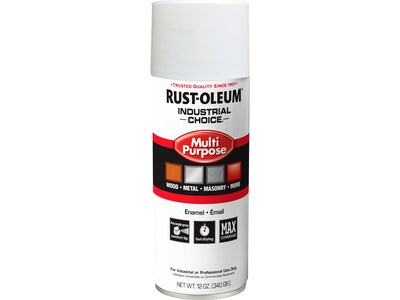 Rust-Oleum Industrial Choice Multipurpose Enamel Spray, Glossy White, 12 Oz., 6/Pack (1692830V)