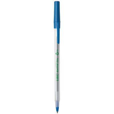 BIC Ecolutions Round Stic Ballpoint Pens, Medium Point, Blue Ink, 50/Pack (GSME509-BLU)