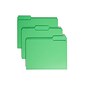 Smead File Folder, 1/3-Cut Tab, Letter Size, Green, 100/Box (12143)