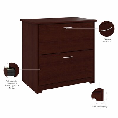 Bush Furniture Cabot Lateral File Cabinet, Harvest Cherry (WC31480)