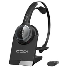 CODi Claro Wireless Headset w/ Integrated AI-Powered ENC Microphone, Black  (A04616)