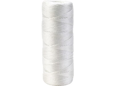 Mutual Industries Nylon Braided Mason Twine, 0.06" x 500 ft., White, 6/Pack (14662-10-500)