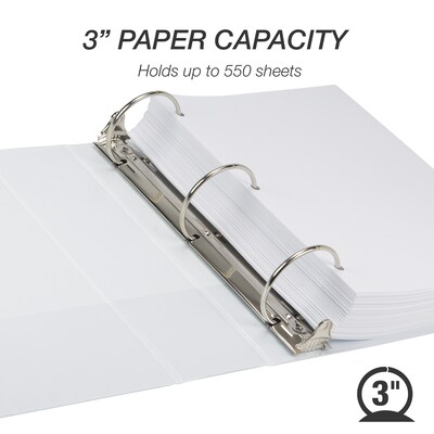 Samsill Earth's Choice Biobased 3" 3-Ring View Binders, White (18987)