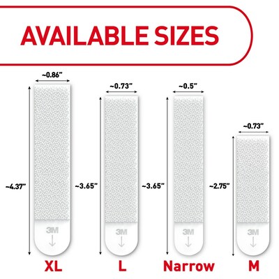 Command Large Picture Hanging Strips, White, Damage Free Hanging of Dorm Decor, 12 Pairs, 24 Command Strips) (17206-12ES)
