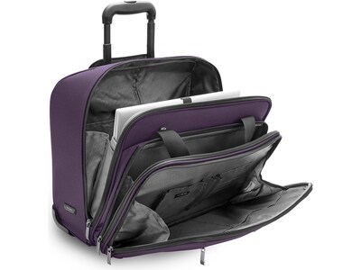 Solo New York Bryant 17.3" Polyester Rolling Laptop Bag, Purple Grape (PT138-33)