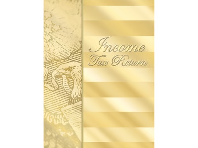 ComplyRight Income Tax Return Presentation Folder, Gold, 50/Pack (GSF10)