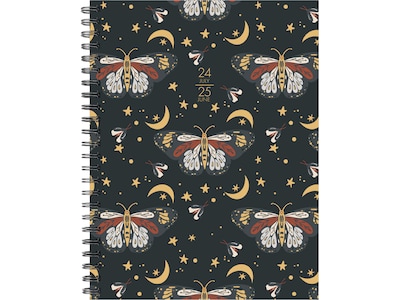 2024-2025 Willow Creek Butterfly Moon 6.5 x 8.5 Academic Weekly & Monthly Planner, Paper Cover, Mu