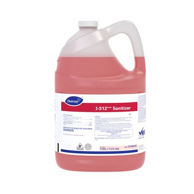 J-512 No-Rinse Disinfectant & Sanitizer, Unscented, 1 gal., 4/Carton (5756018)
