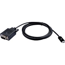 V7 USB-C to VGA Video Adapter Cable, Male to Male, Black  (V7UCVGA-2M)