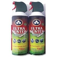 Ultra Duster Industrial Strength Compressed Air Duster Cleaner 10 oz., 2/Pack