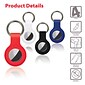 Better Office Products Silicone Covers For Apple Airtags, Airtag Holder and Key Ring, Assorted Colors, 4/Pack (00750-4PK)