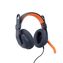 Logitech Zone Learn USB-C Stereo Computer Headset, Blue/Orange (981-001383)